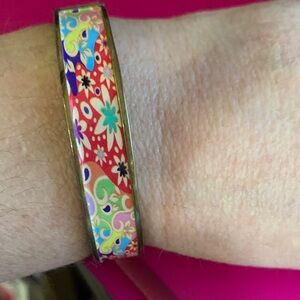 Colorful Floral Bangle Bracelet